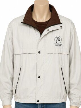 Chestnut Hill Large Khaki Work Barn Jacket US Nationals Event Staff EUC RARE